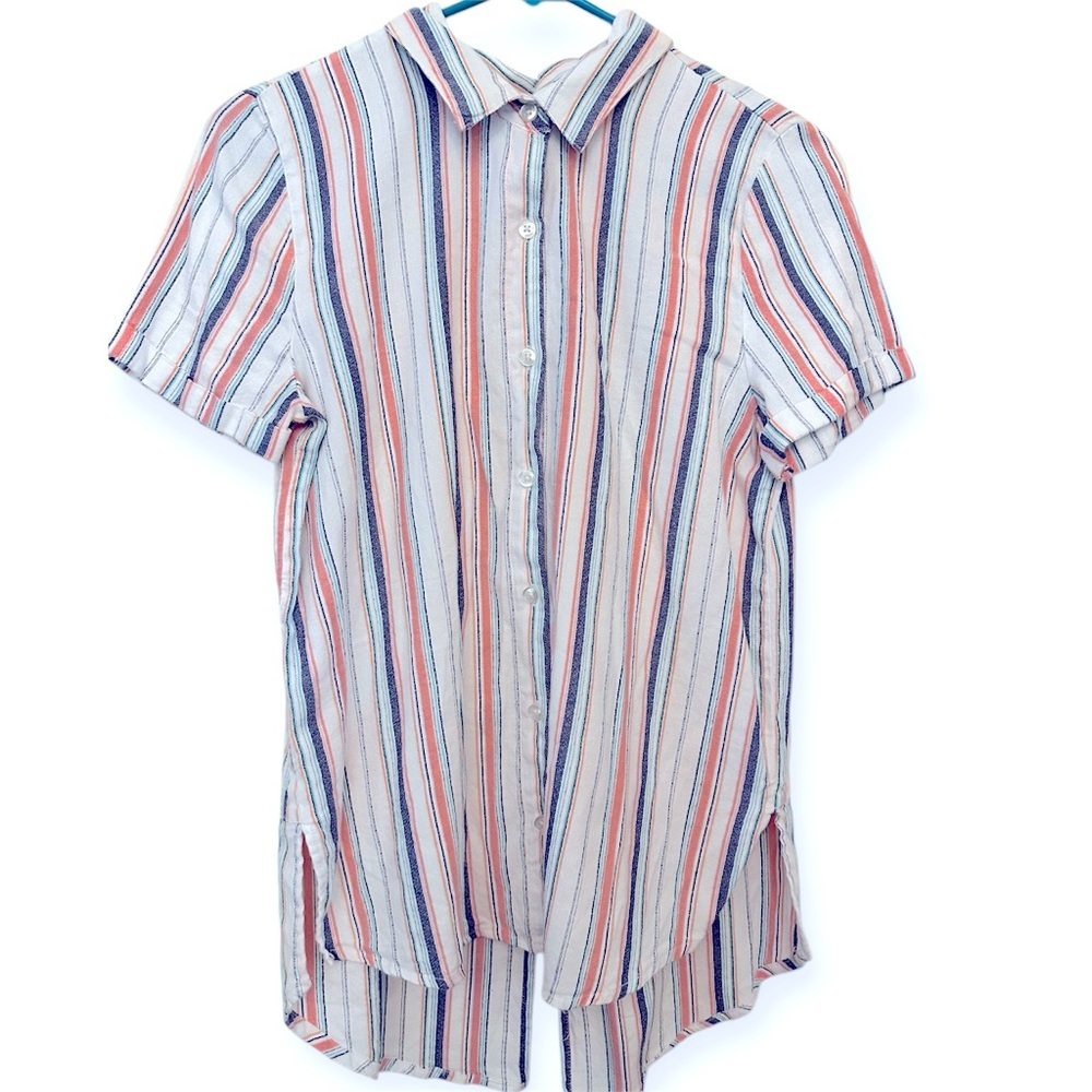 EUC Harper Heritage Red and Blue Striped Casual Shirt